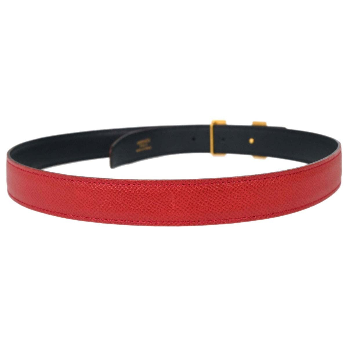 Hermes Constance Reversible Belt Leather Red Leather Belts Accessory (Pre-Owned)