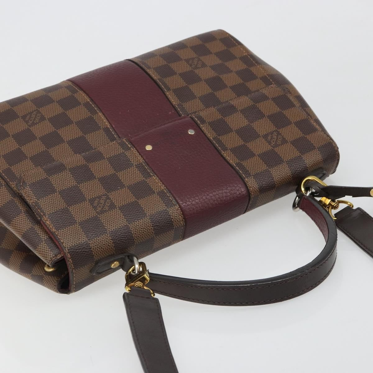 Louis Vuitton Bond Street Damier With Leather Brown Canvas Handbag (Pre-Owned)