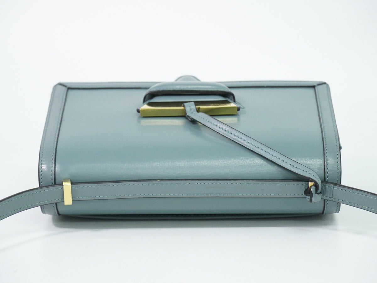 Loewe Barcelona Leather Blue Leather Shoulder Bag Bag (Pre-Owned)