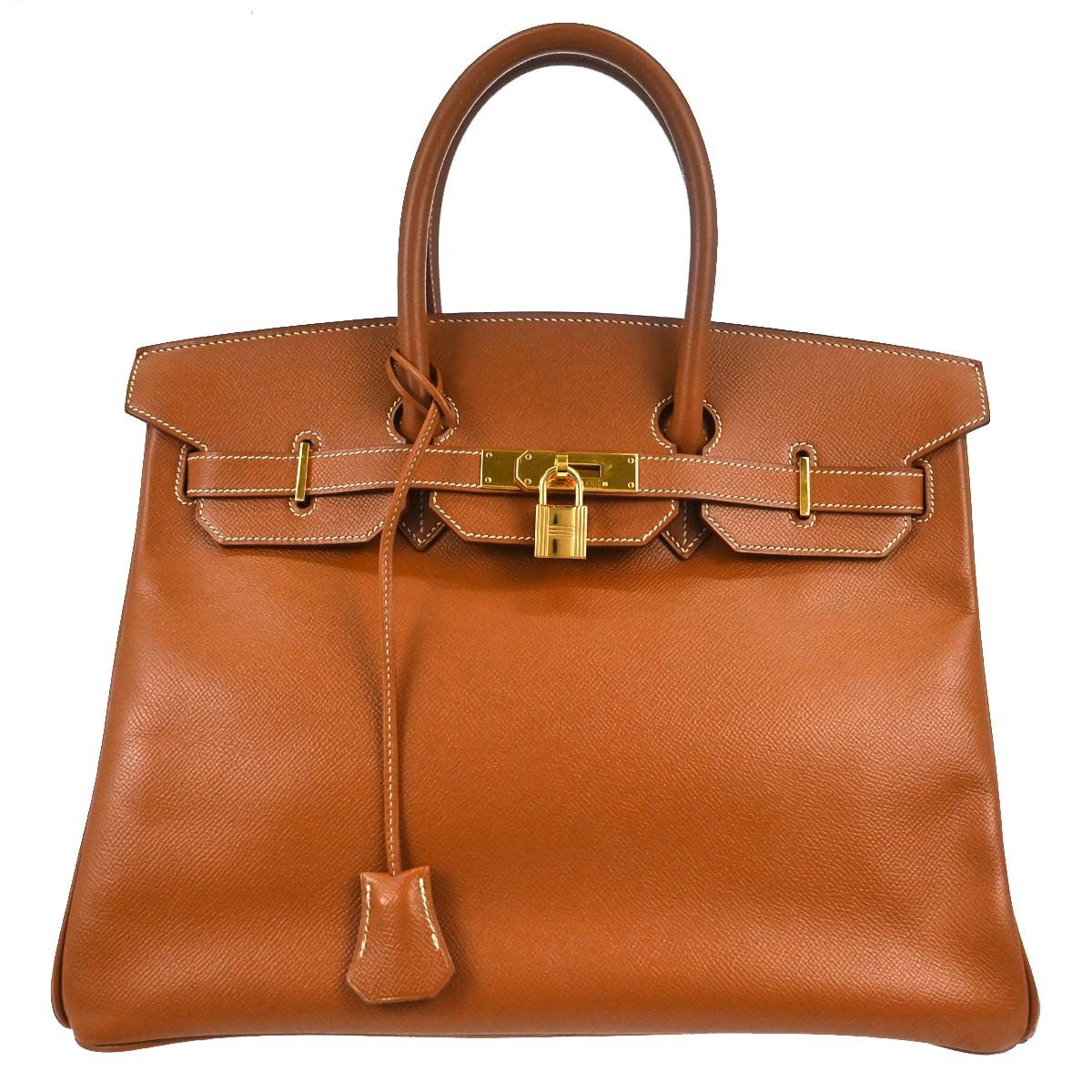 Hermes Birkin Gold Courchevel With Gold Hardware Gold Leather Handbag (Pre-Owned)