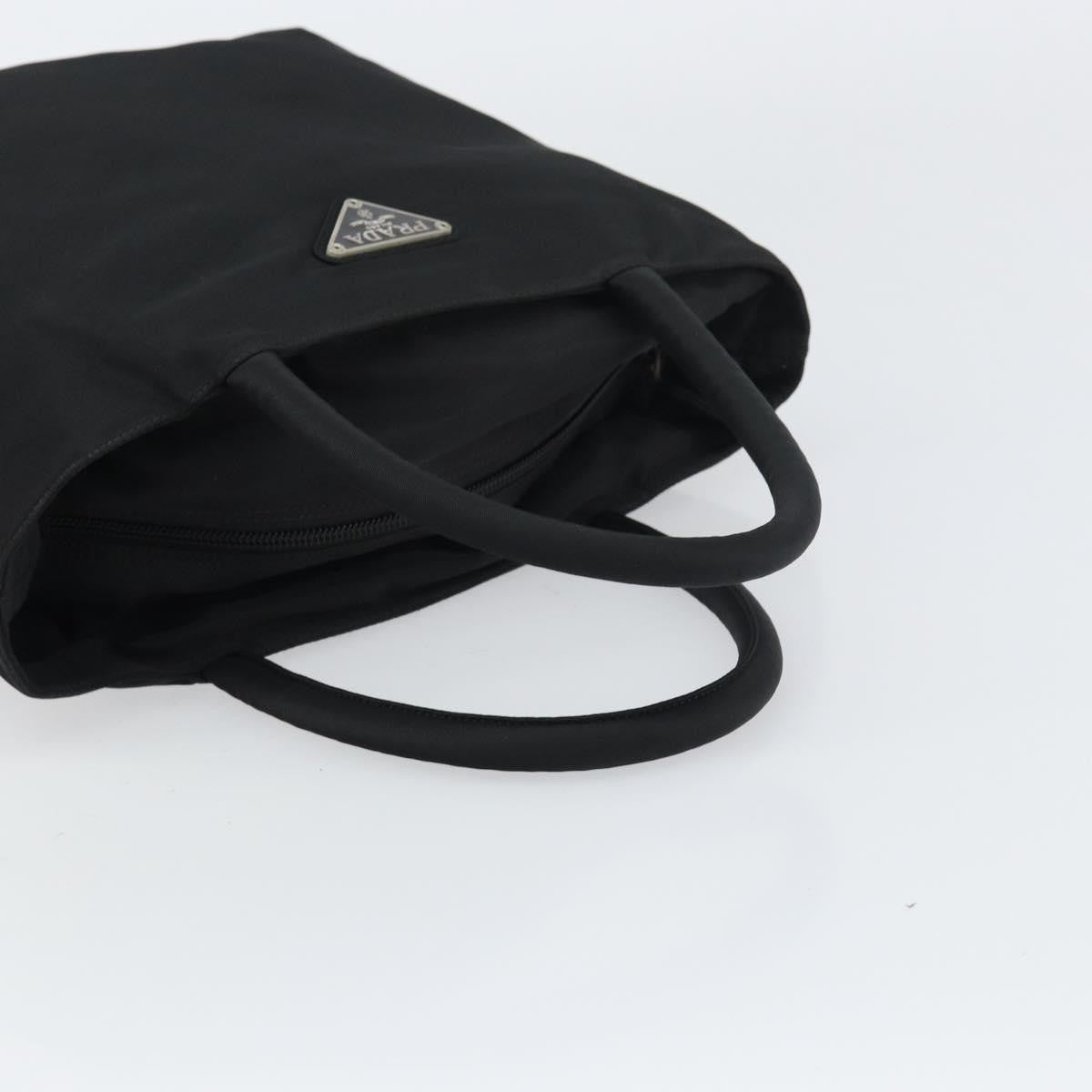 Prada Vintage Zip Tessuto Black Nylon Tote Bag Bag (Pre-Owned)