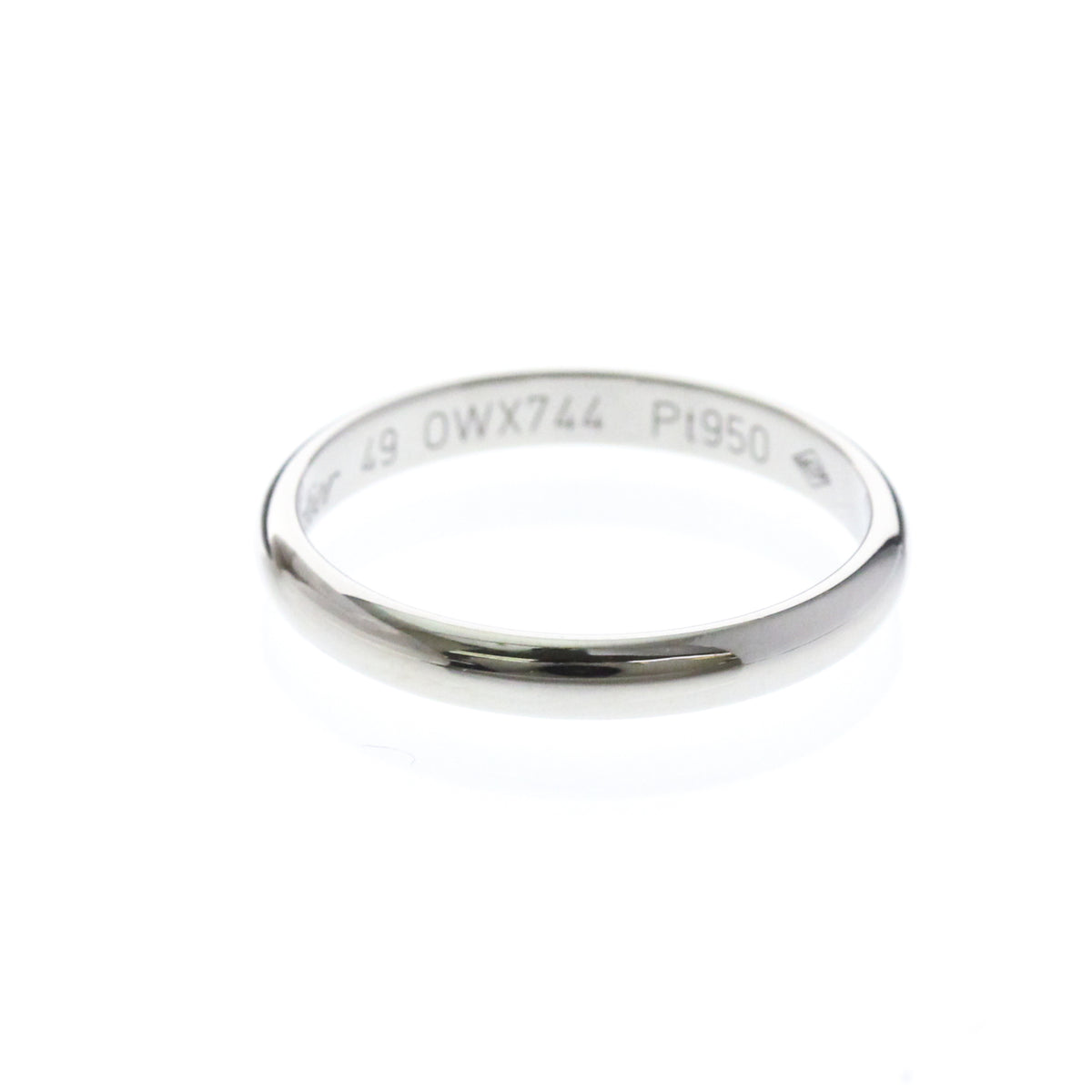 Cartier 1895 Wedding Band Platinum Silver Platinum Ring Jewelry (Pre-Owned)