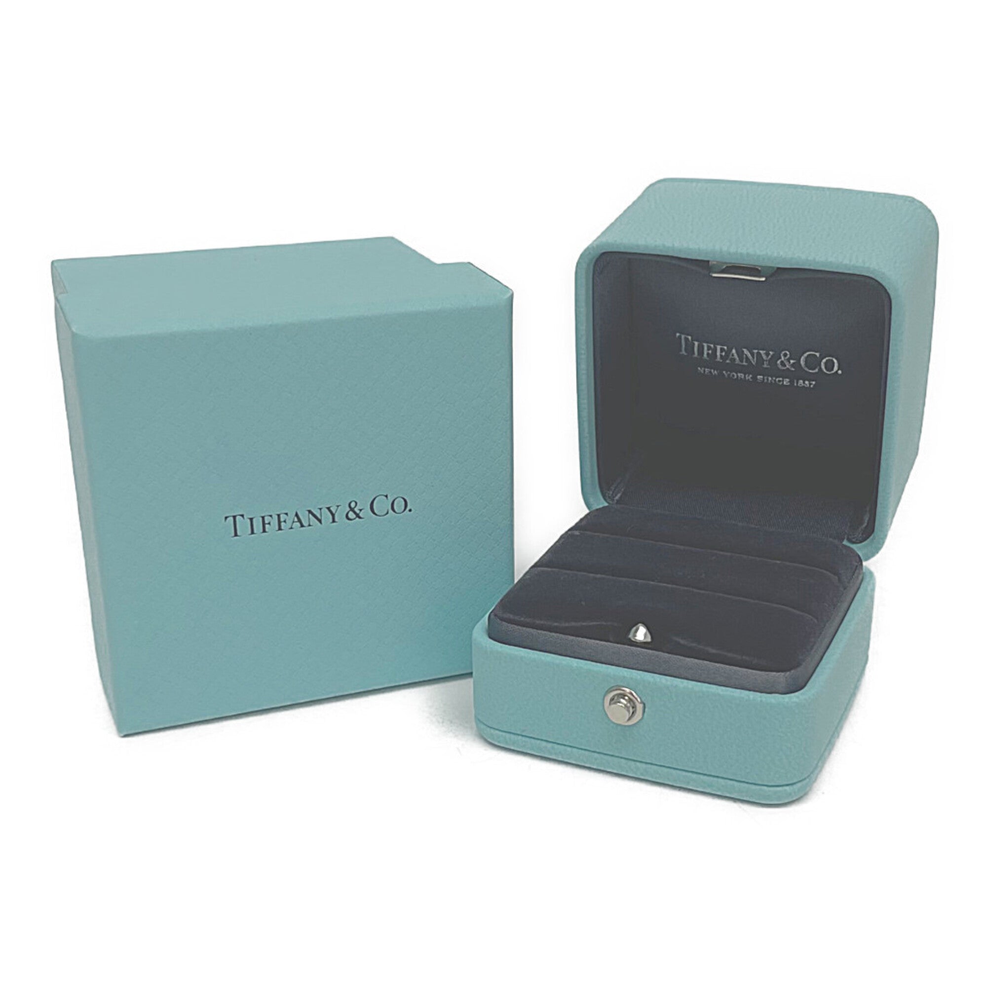 Tiffany & Co. Two-Tone Milgrain Wedding Band Platinum And 18K Pink Gold Pink Pink_Gold Ring Jewelry (Pre-Owned)