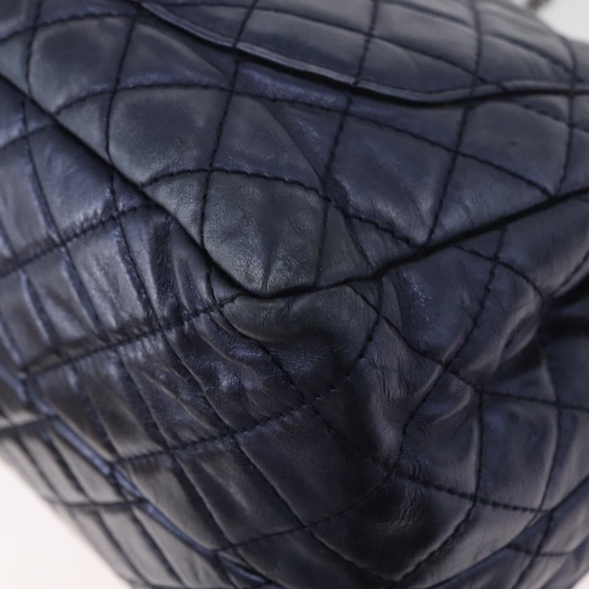 Chanel Accordion Reissue Flap Quilted Calfskin Blue Leather Shoulder Bag Bag (Pre-Owned)