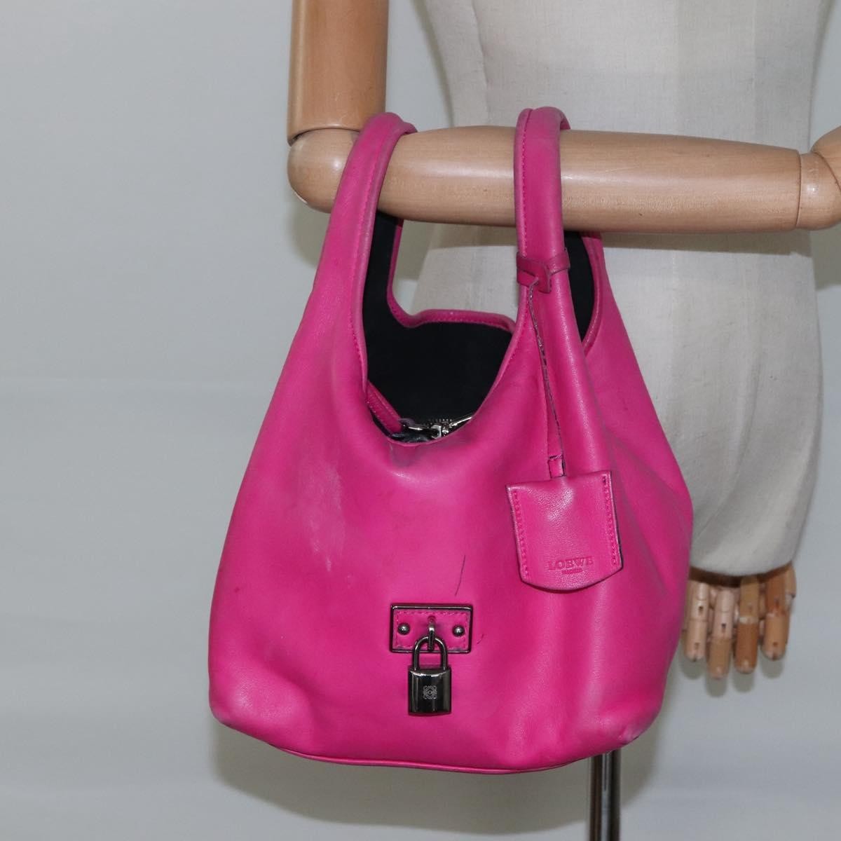 Loewe Vintage Leather Pink Leather Handbag (Pre-Owned)
