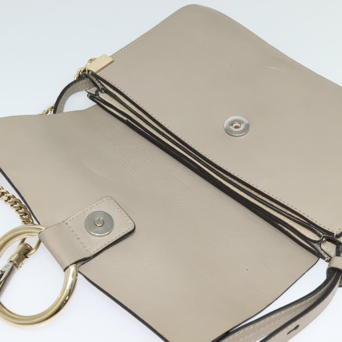 Chloe Faye Leather And Suede Beige Leather Bag (Pre-Owned)