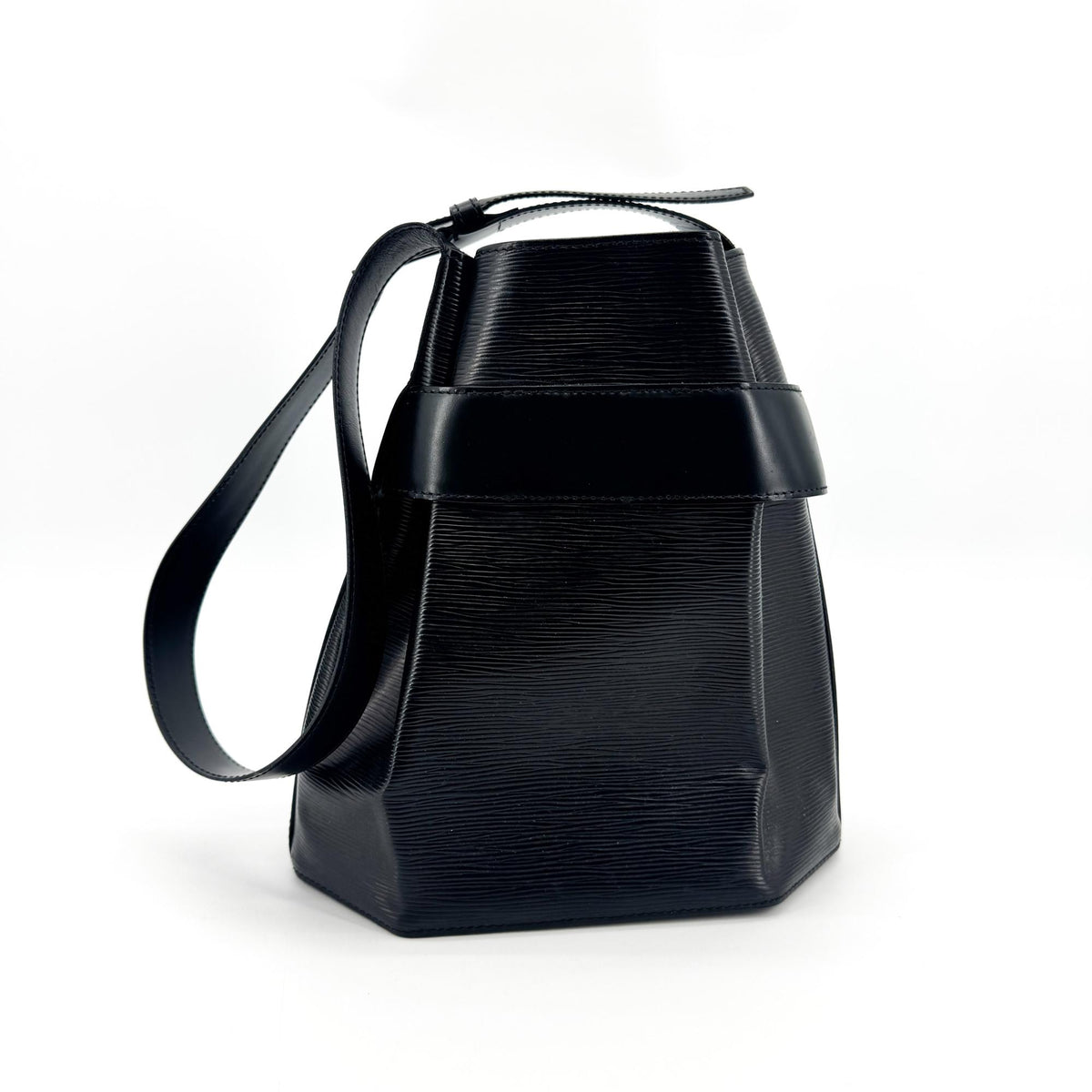 Louis Vuitton Vintage Sac D'epaule Epi Leather Black Leather Handbag (Pre-Owned)