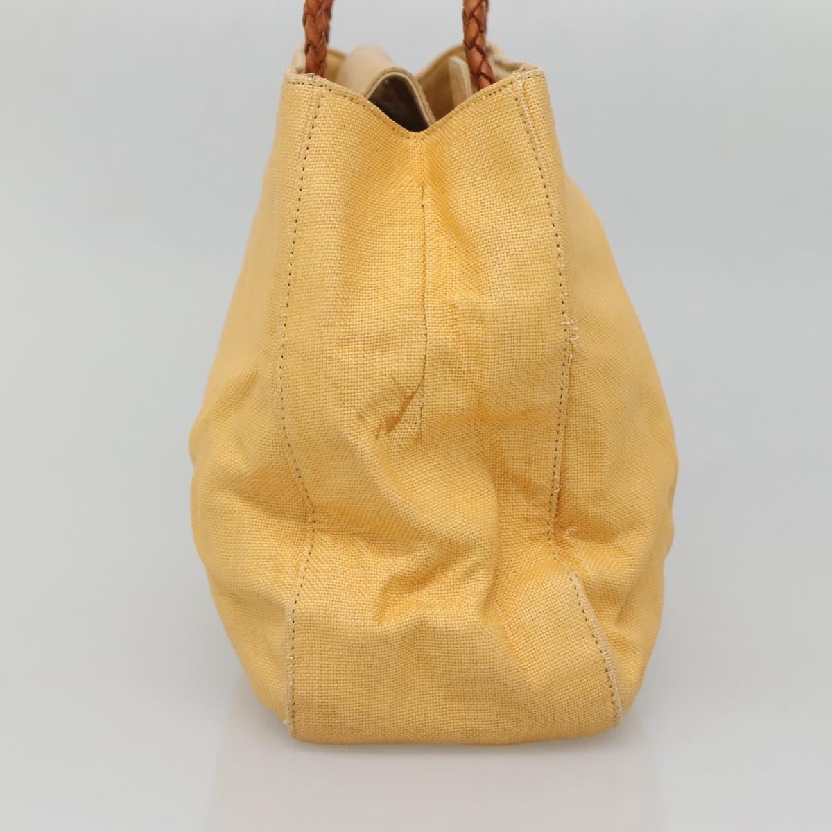 Versace Medusa Canvas Yellow Canvas Shoulder Bag Bag (Pre-Owned)