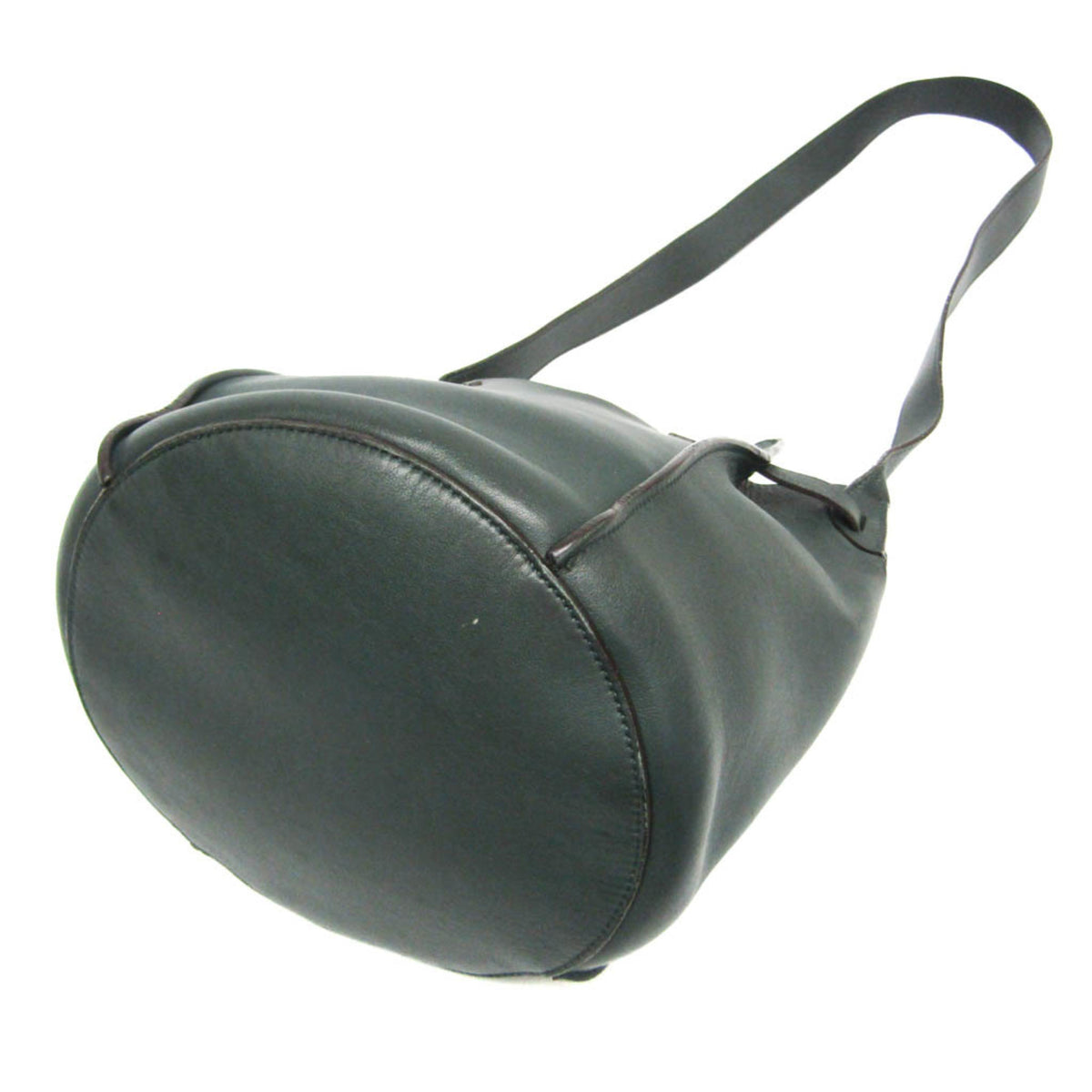 Celine Long Strap Big Bag Bucket Leather Khaki Leather Shoulder Bag Bag (Pre-Owned)