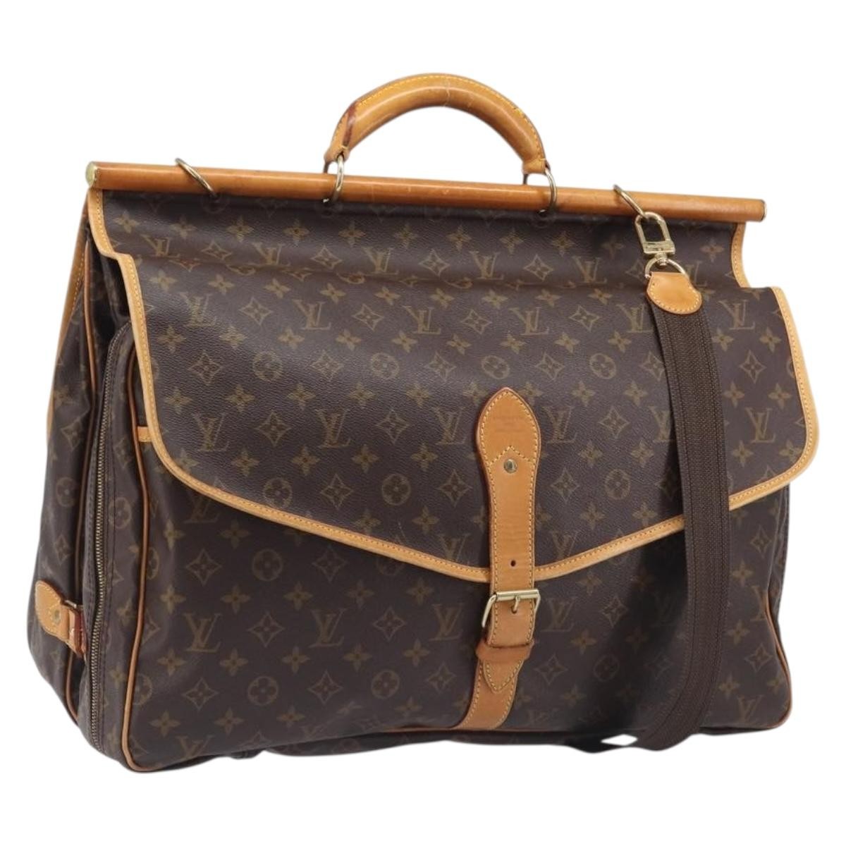 Louis Vuitton Sac Chasse Hunting Monogram Canvas Brown Canvas Handbag (Pre-Owned)
