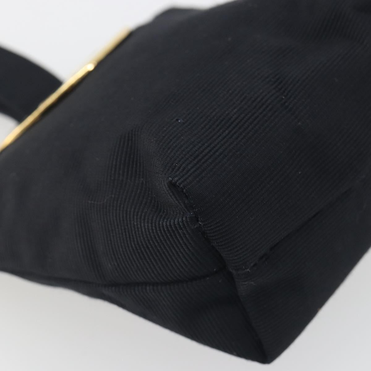Celine Circle Logo Pouch Canvas Black Canvas Clutche & Pouche Bag (Pre-Owned)
