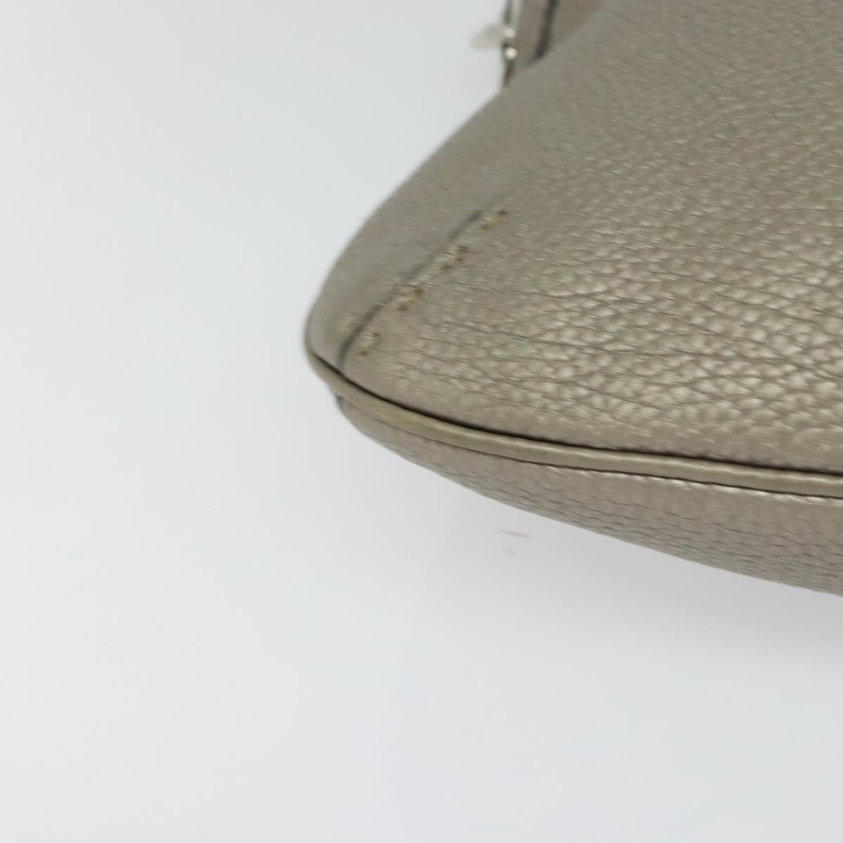 Fendi Selleria Leather Gray Leather Shoulder Bag Bag (Pre-Owned)