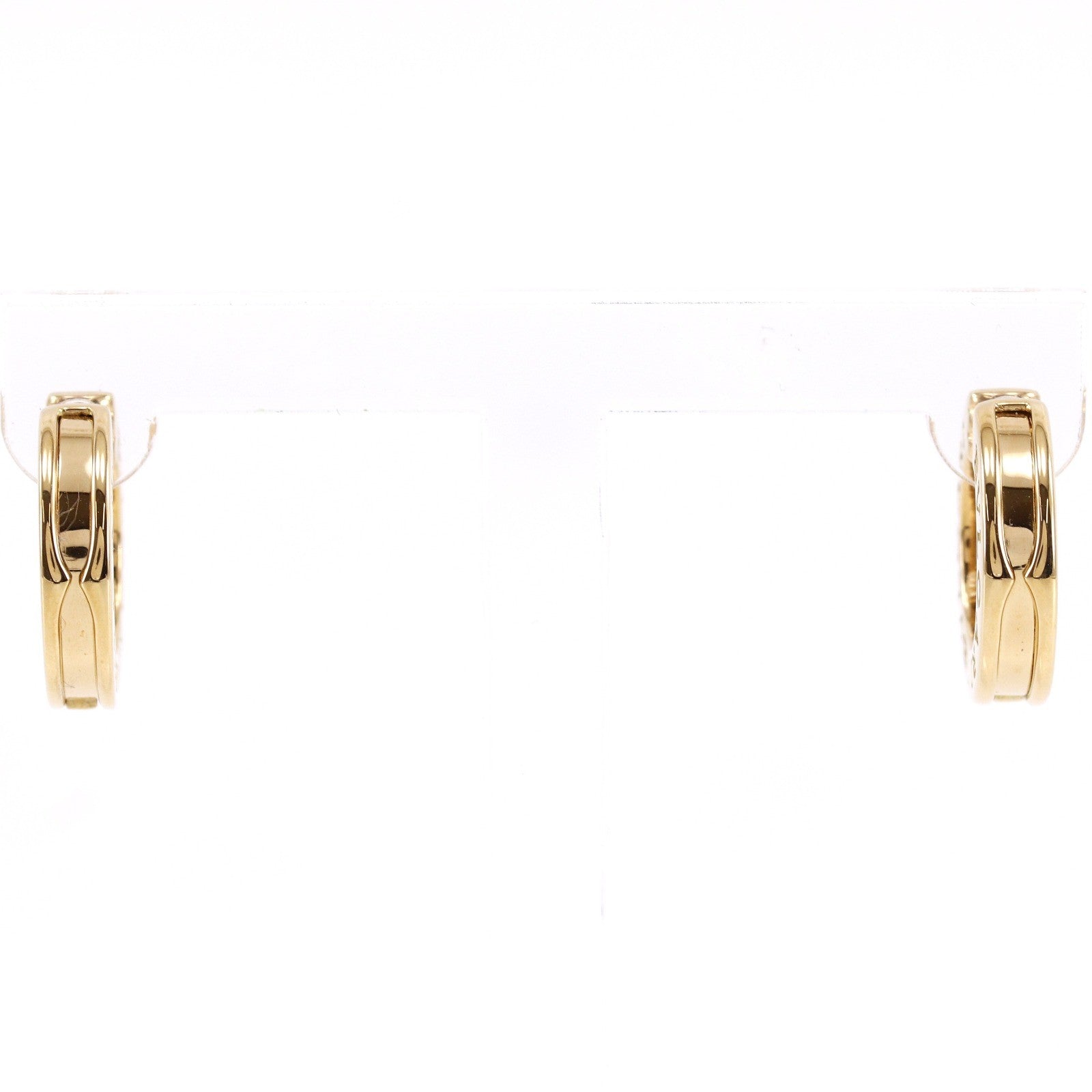 Bvlgari B.Zero1 Hoop 18K Yellow Gold And Diamonds Gold Yellow_Gold Earrings Jewelry (Pre-Owned)