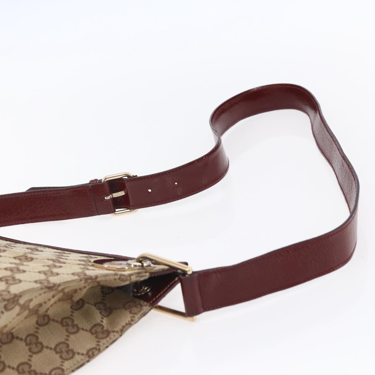 Gucci Eclipse Messenger Gg Canvas Beige Canvas Shoulder Bag Bag (Pre-Owned)