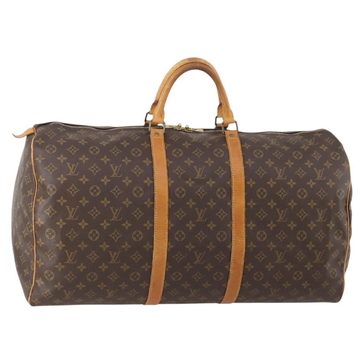 Louis Vuitton Keepall Monogram Canvas Brown Canvas Travel Bag Bag (Pre-Owned)