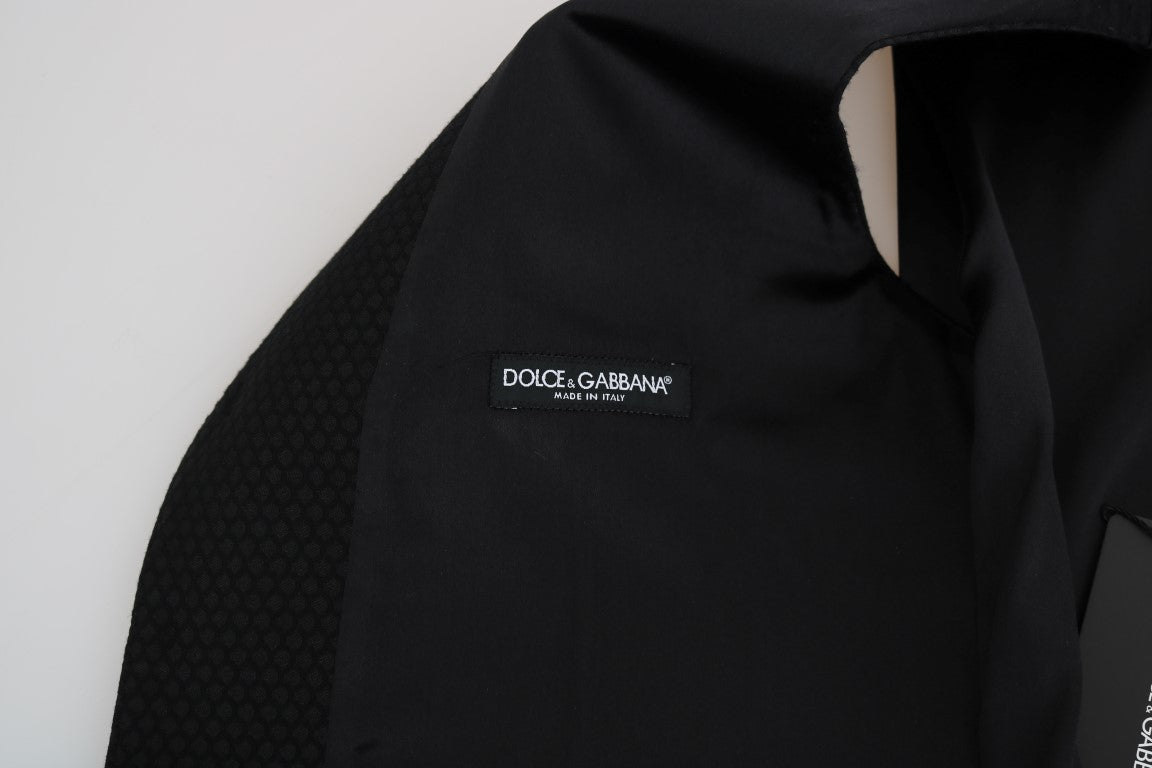 Dolce & Gabbana Black Polka Dot Pattern Men's Vest