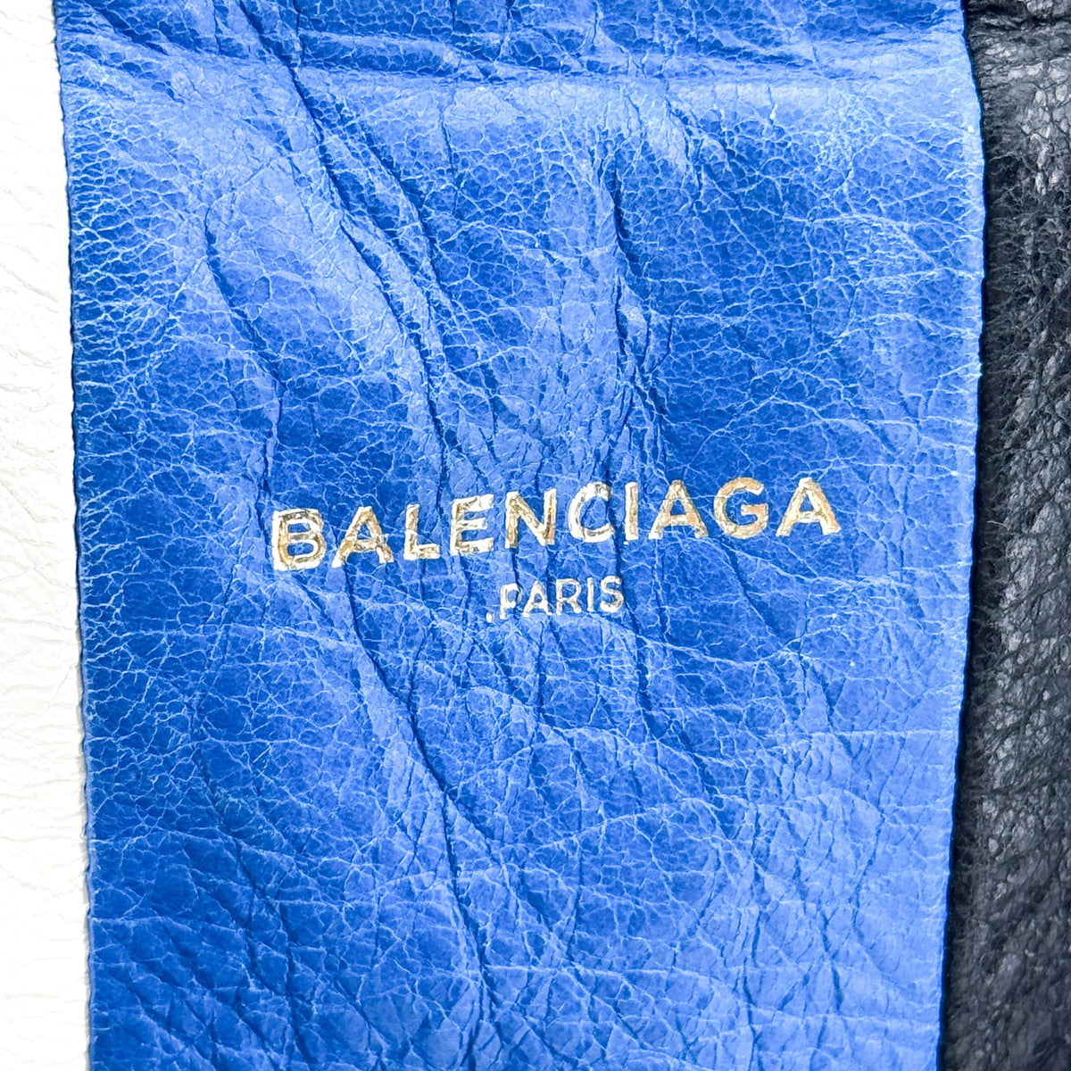 Balenciaga Bazar Striped Leather Black Leather Tote Bag Bag (Pre-Owned)