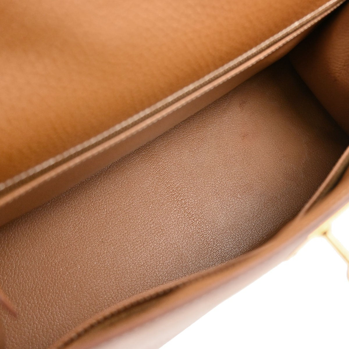 Hermes Kelly Brown Ardennes With Gold Hardware Brown Leather Handbag (Pre-Owned)