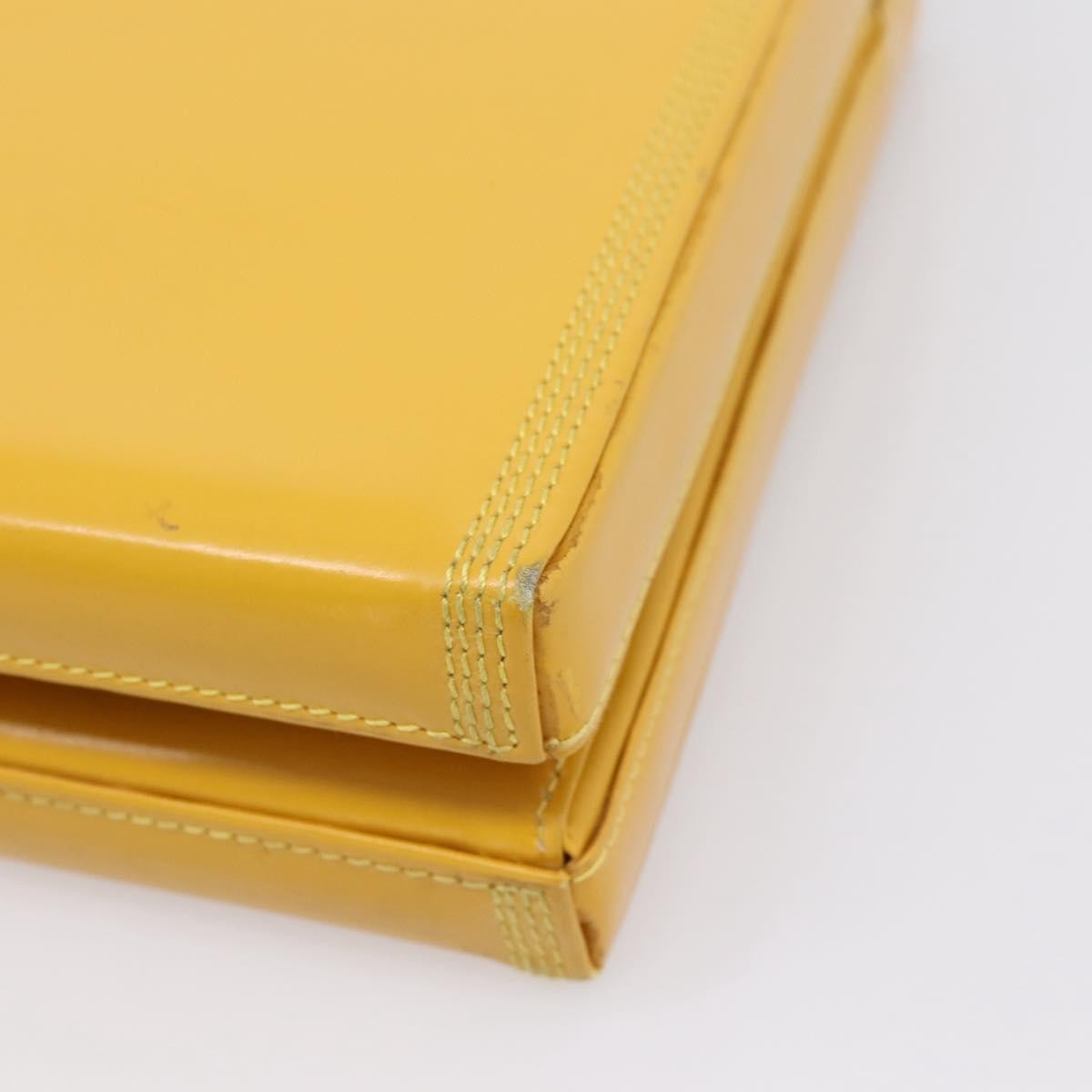 Loewe Vintage Square Tote Leather Yellow Leather Tote Bag Bag (Pre-Owned)
