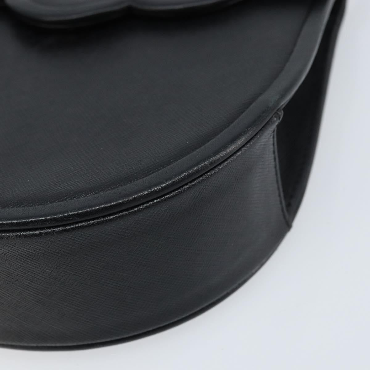 Saint Laurent Vintage Leather Black Leather Shoulder Bag Bag (Pre-Owned)