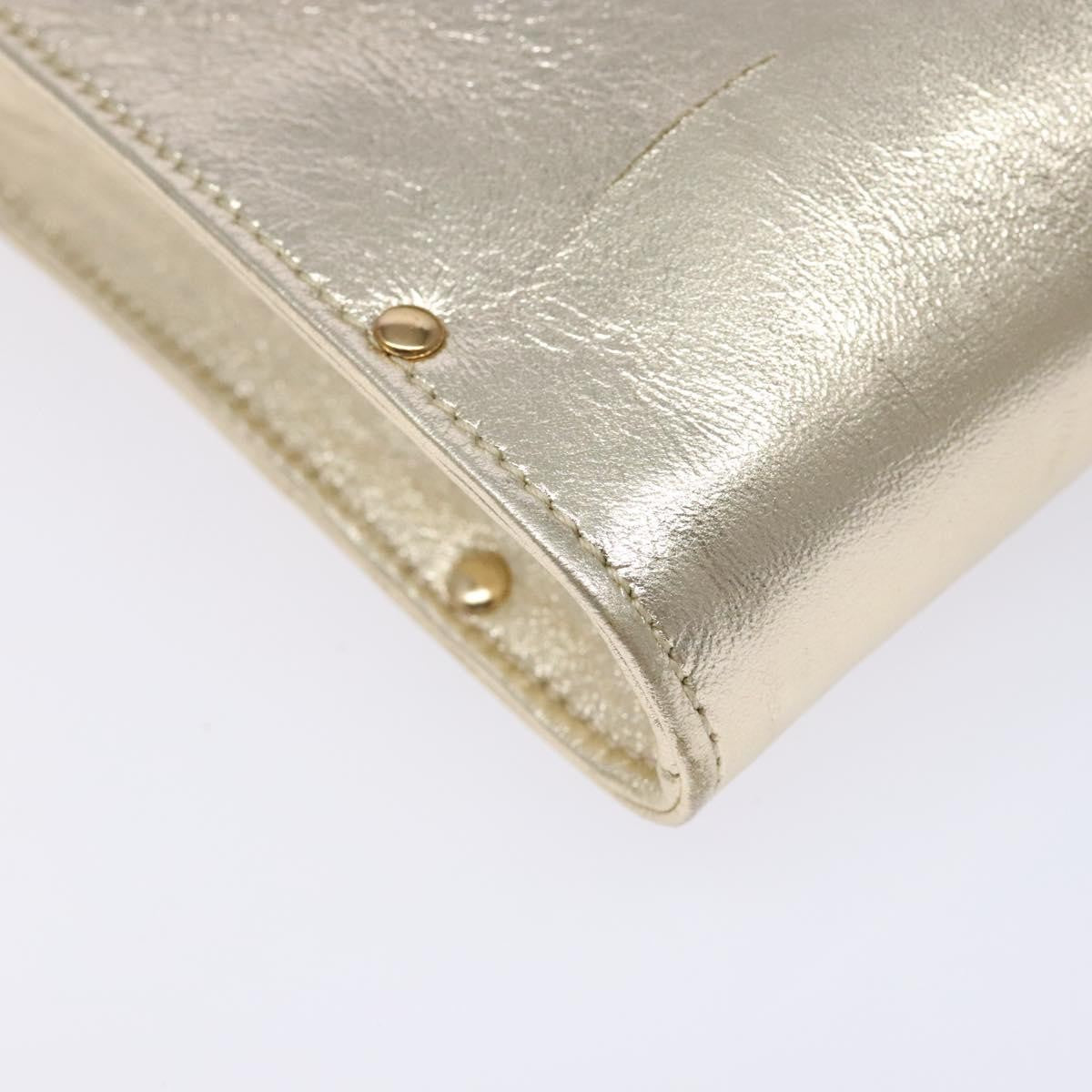 Salvatore Ferragamo Gancini Leather Gold Leather Shoulder Bag Bag (Pre-Owned)