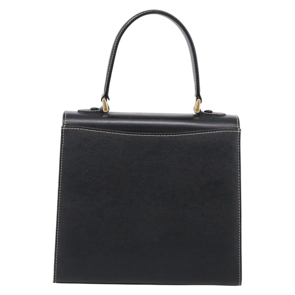 Burberry Handbag Leather Black Leather Handbag (Pre-Owned)