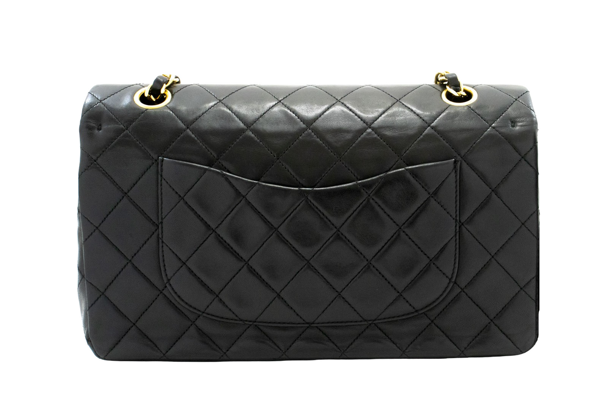 Chanel Cc Flap Quilted Classic Flap Motif Printed Nylon Black Leather Crossbody Bag Bag (Pre-Owned)