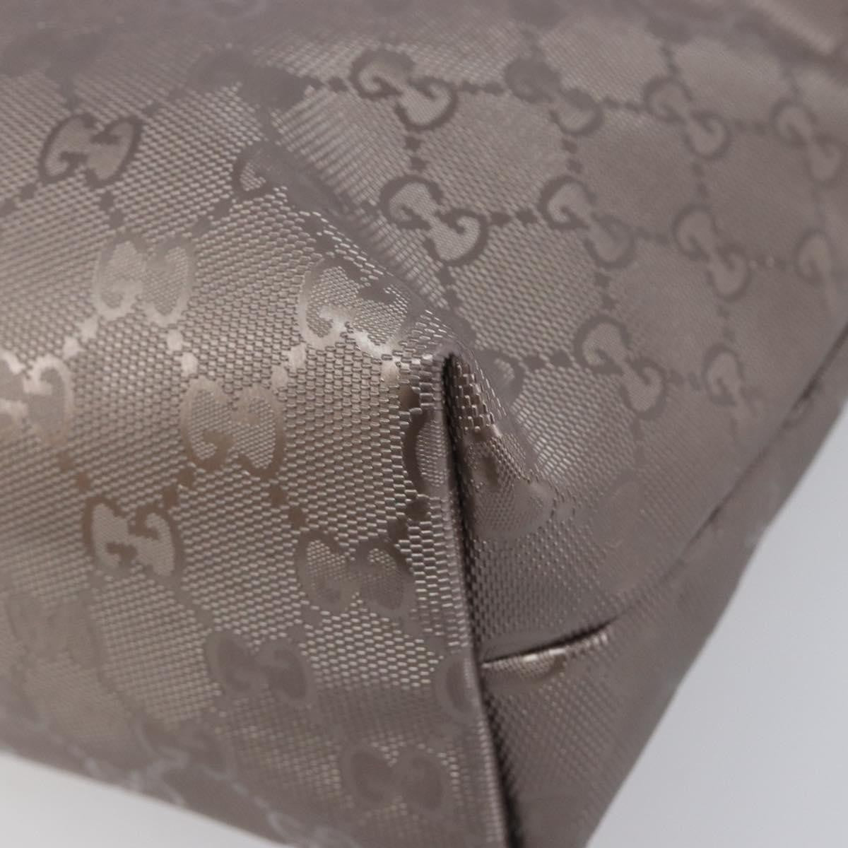 Gucci Tote Gg Imprime Silver Canvas Tote Bag Bag (Pre-Owned)