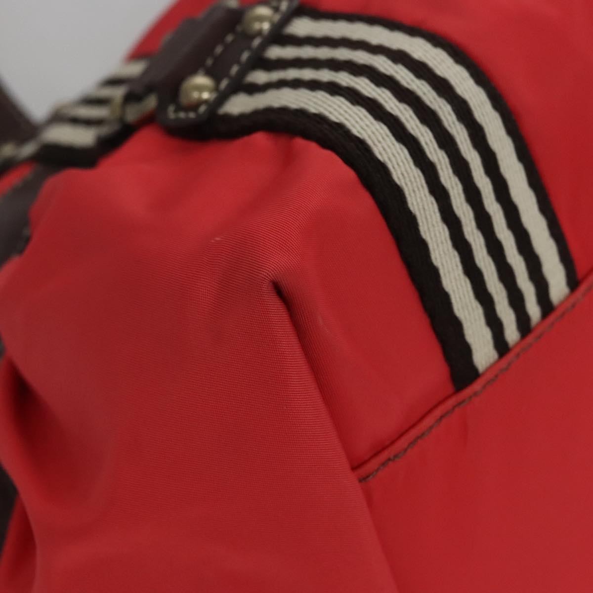 Burberry Blue Label Nylon Red Nylon Tote Bag Bag (Pre-Owned)