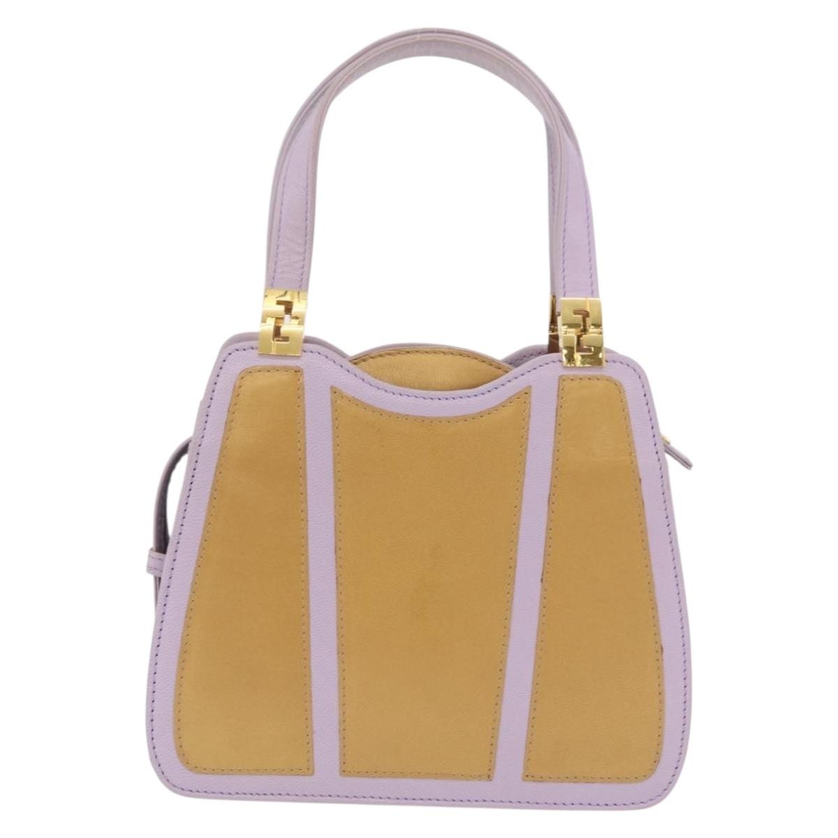 Fendi Handbag Cuir Purple Leather Handbag (Pre-Owned)