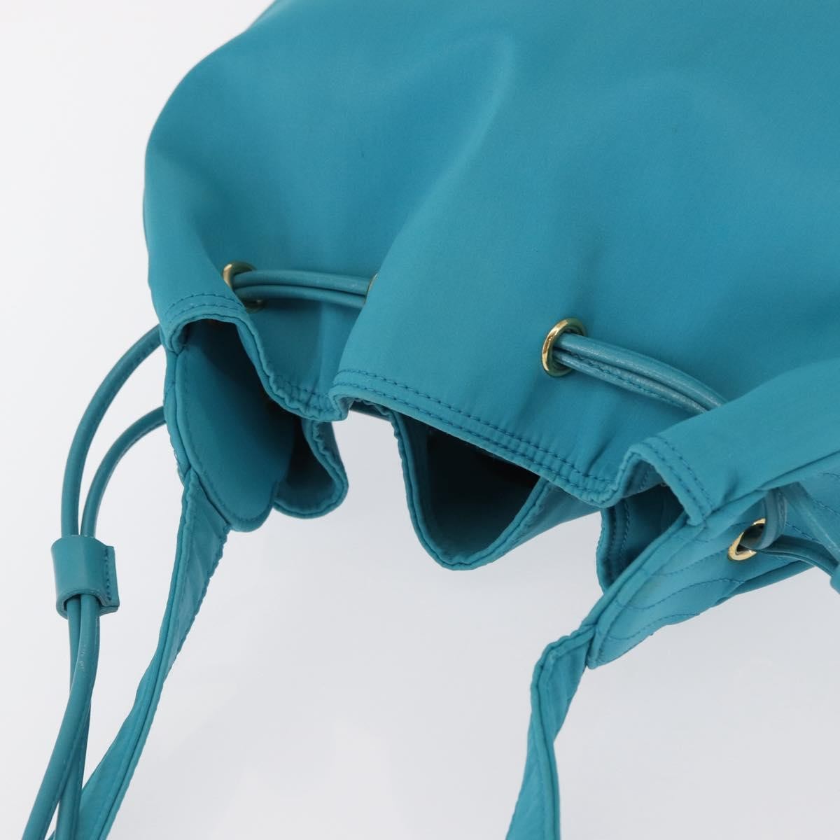 Saint Laurent Vintage Nylon Turquoise Nylon Shoulder Bag Bag (Pre-Owned)