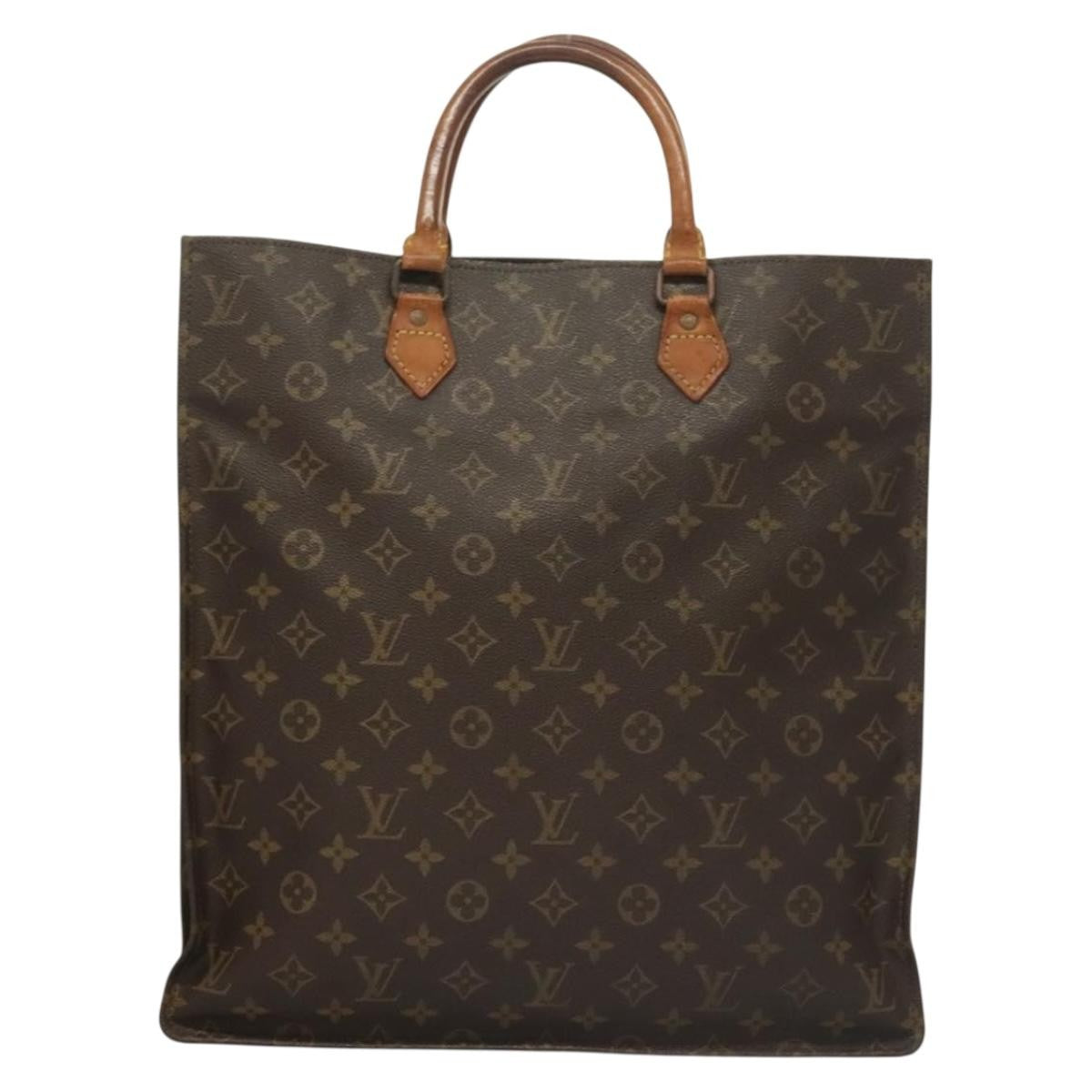 Louis Vuitton Vintage Sac Plat Monogram Canvas Brown Canvas Handbag (Pre-Owned)