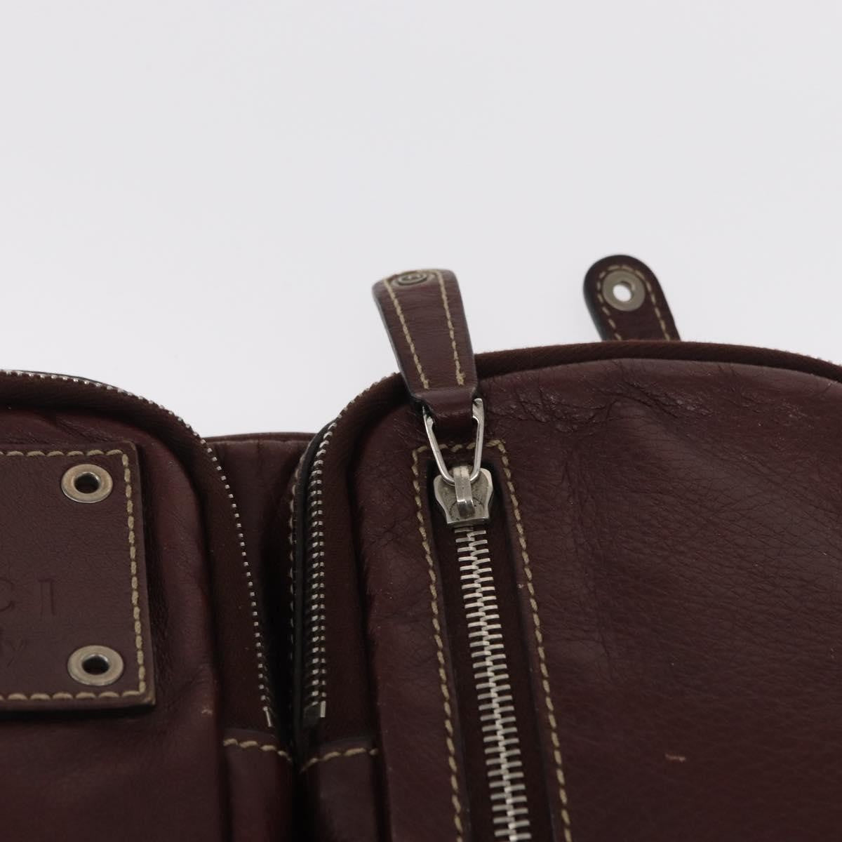 Gucci Belt Leather Burgundy Leather Shoulder Bag Bag (Pre-Owned)