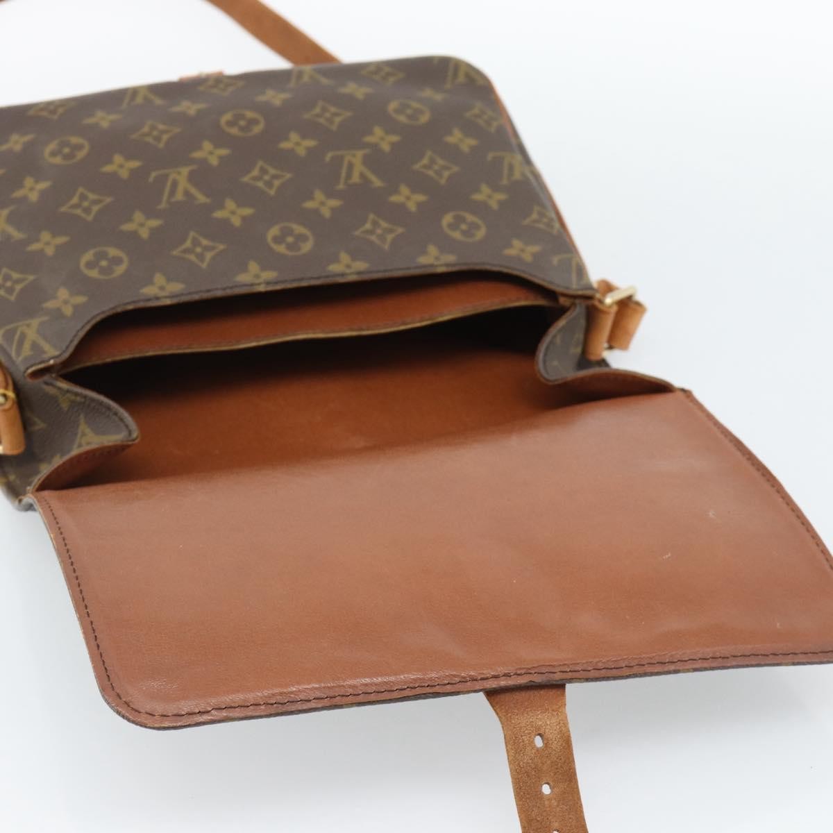 Louis Vuitton Cartouchiere Monogram Canvas Brown Canvas Shoulder Bag Bag (Pre-Owned)