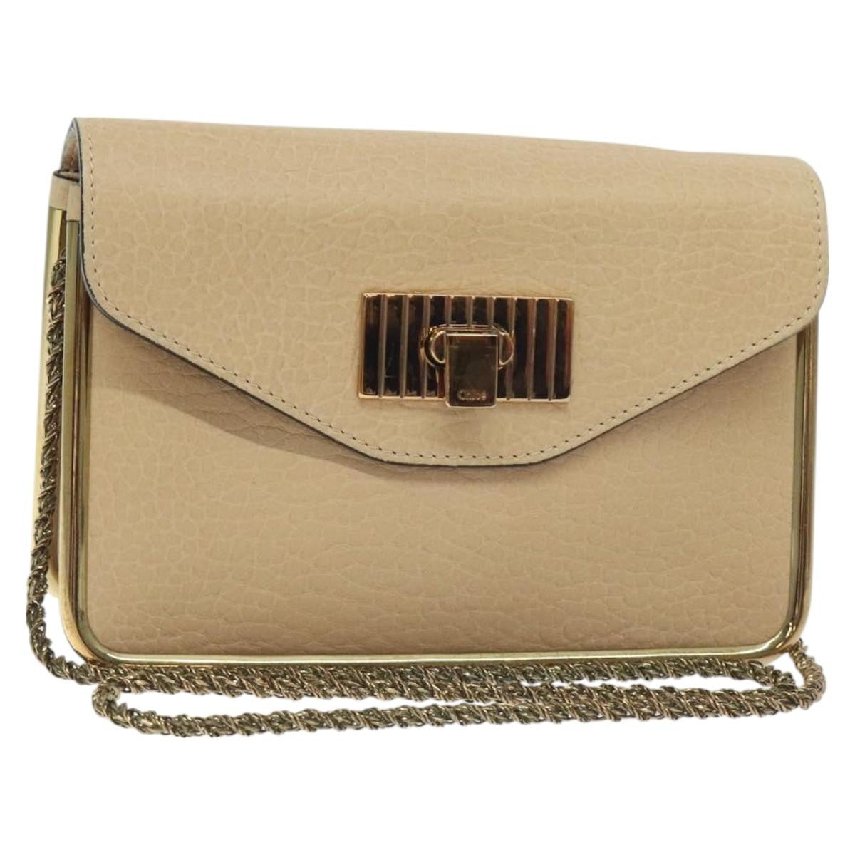 Chloe Sally Leather Beige Leather Bag (Pre-Owned)