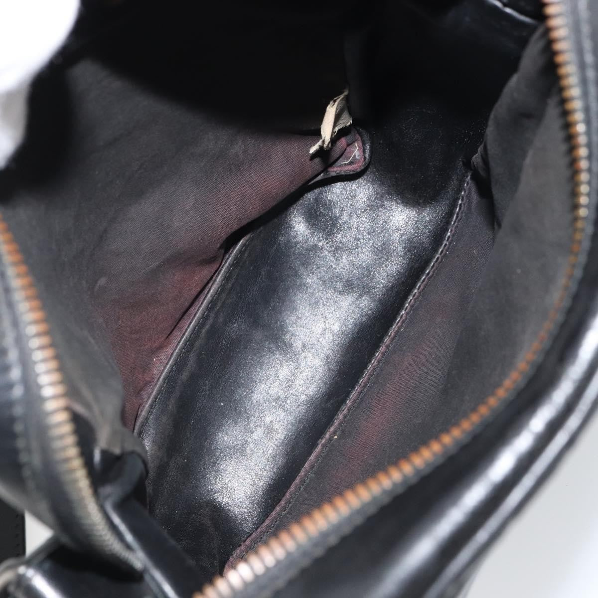 Bottega Veneta 76 Shoulder Intrecciato Goatskin Black Leather Shoulder Bag Bag (Pre-Owned)