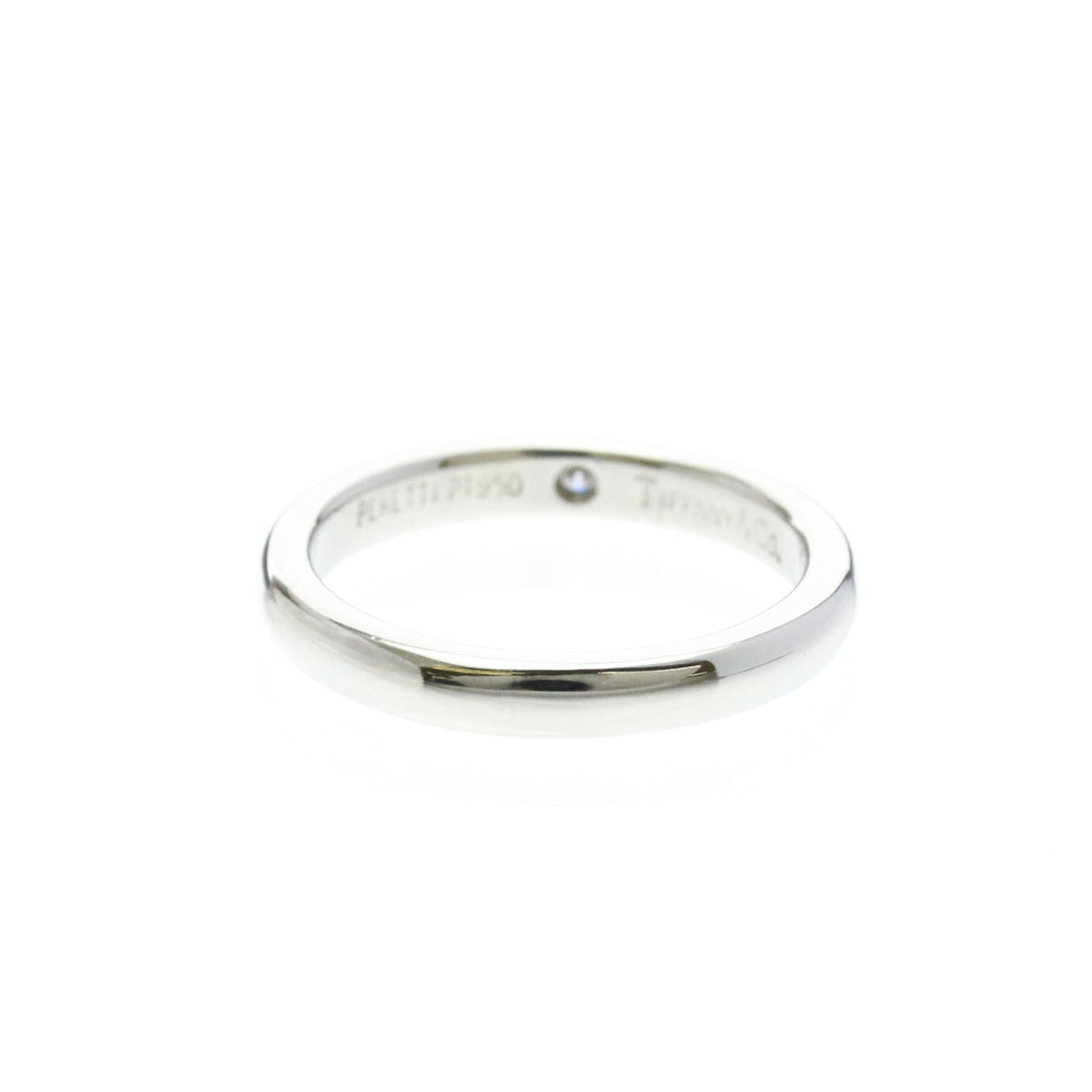 Tiffany & Co. Classic Wedding Band Platinum Silver Platinum Ring Jewelry (Pre-Owned)