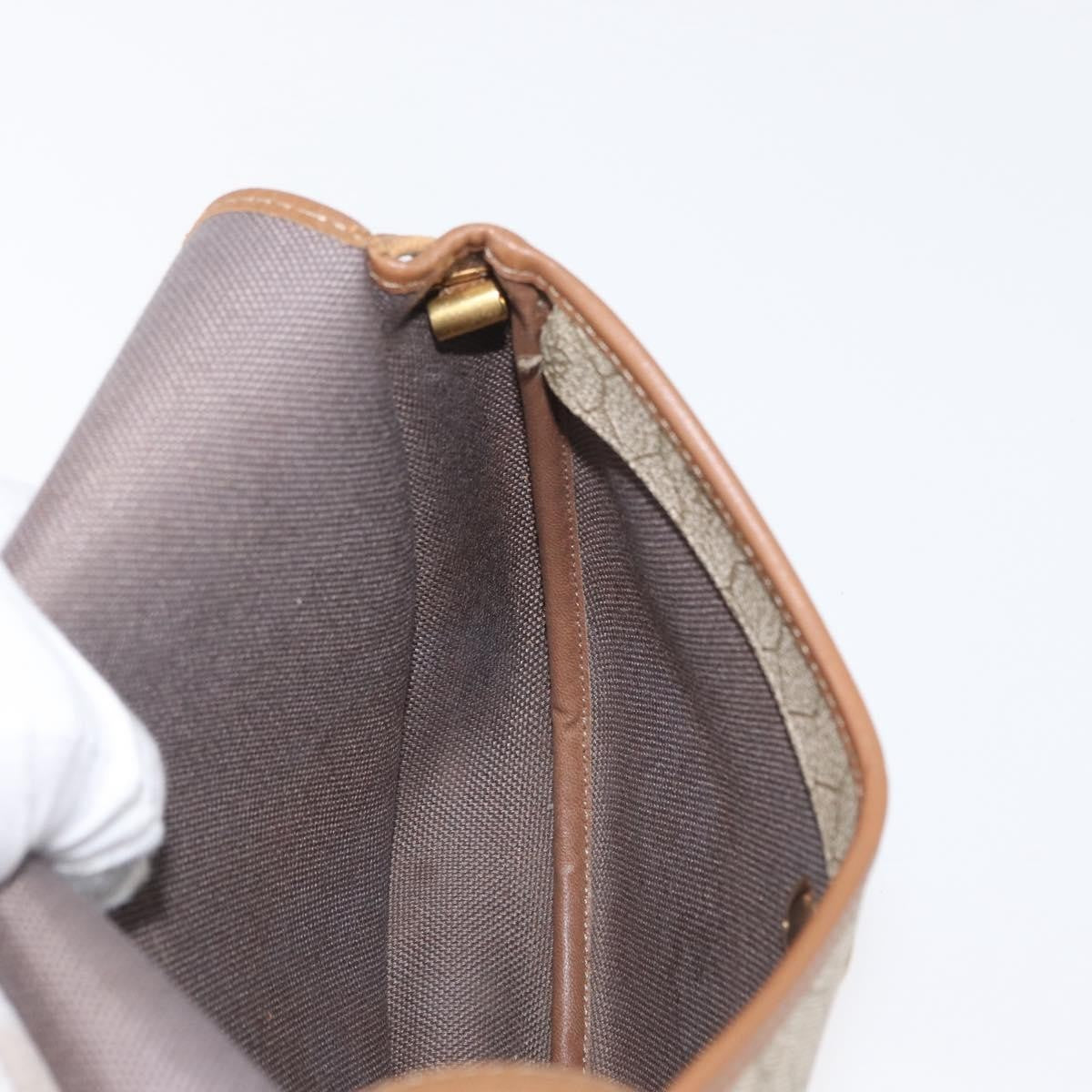 Christian Dior Vintage Honeycomb Flap Canvas And Leather Beige Canvas Shoulder Bag Bag (Pre-Owned)