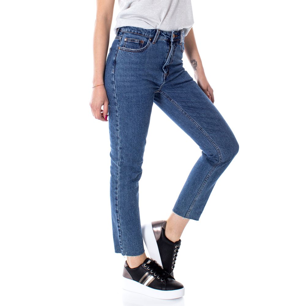 Only Blue Cotton Jeans & Women's Pant