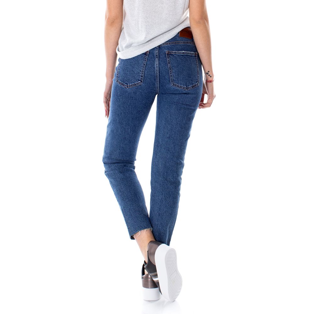 Only Blue Cotton Jeans & Women's Pant