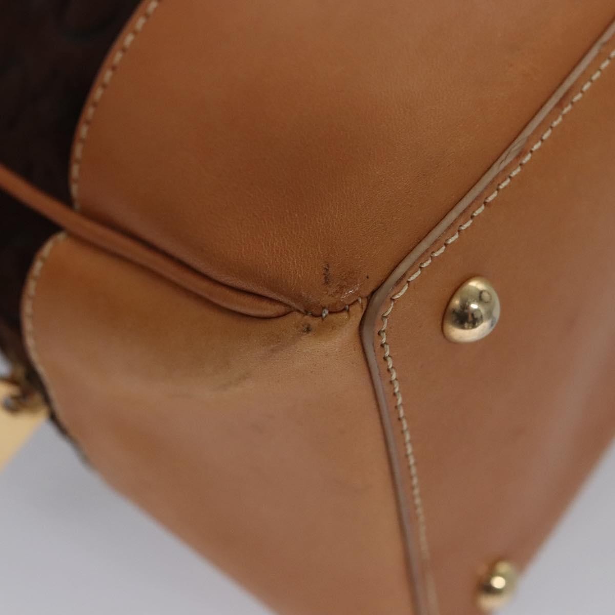Celine C Macadam Canvas Brown Canvas Handbag (Pre-Owned)