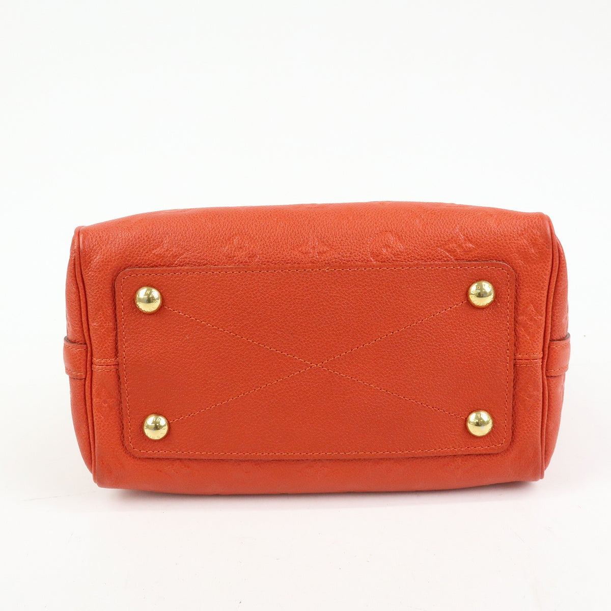 Louis Vuitton Speedy Bandouliere Monogram Empreinte Leather Orange Leather Handbag (Pre-Owned)