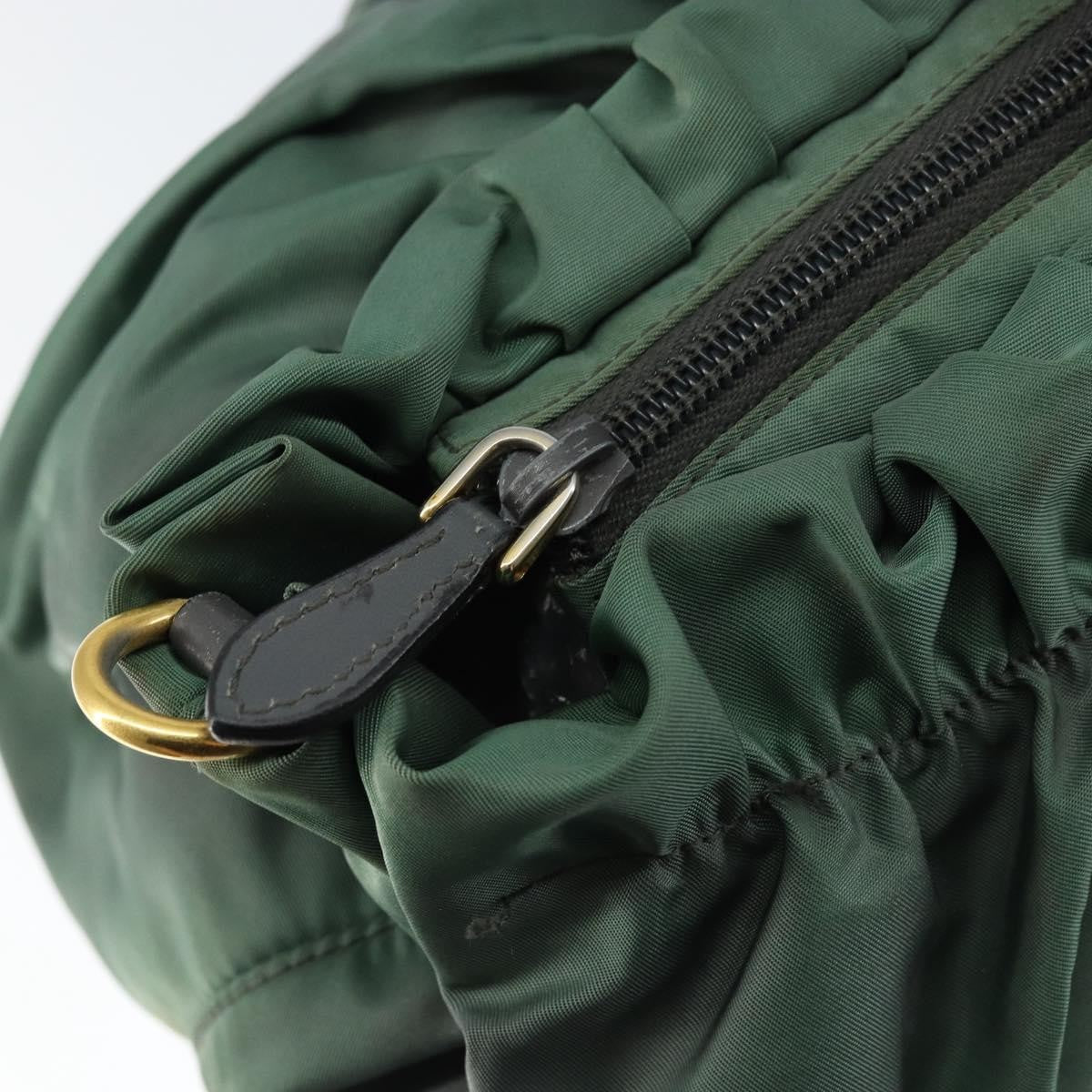 Prada Convertible Bow Tessuto Green Nylon Tote Bag Bag (Pre-Owned)