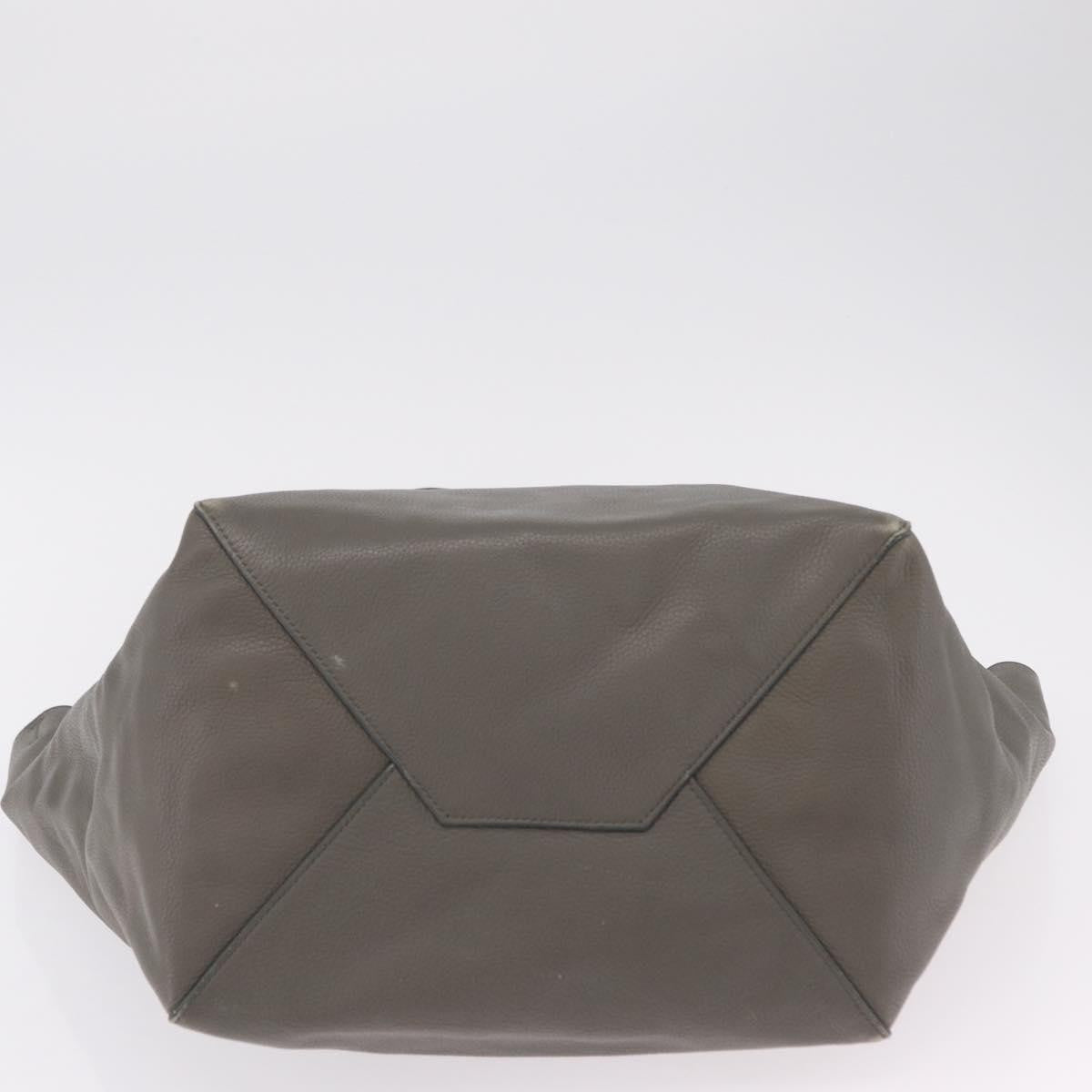 Celine Phantom Cabas Leather Gray Leather Tote Bag Bag (Pre-Owned)