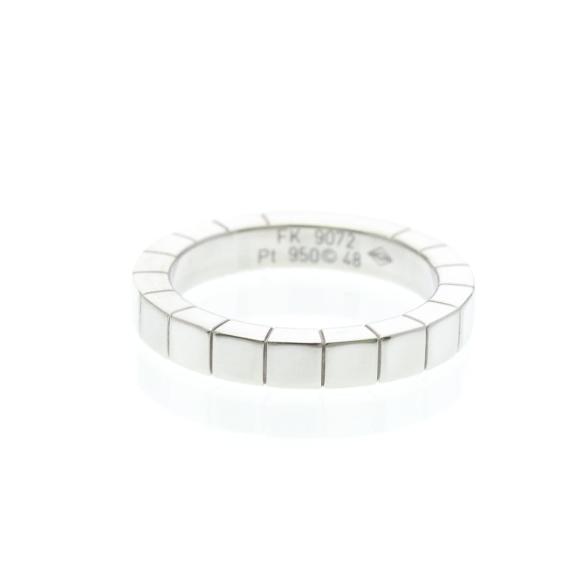 Cartier Lanieres Platinum Silver Platinum Ring Jewelry (Pre-Owned)
