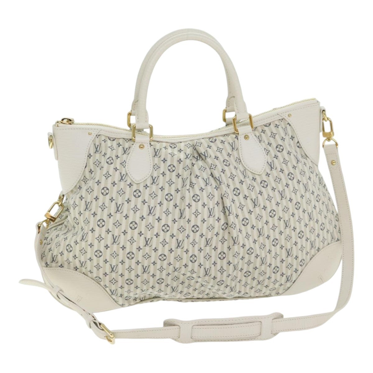 Louis Vuitton Marina Mini Lin Croisette White Canvas Handbag (Pre-Owned)