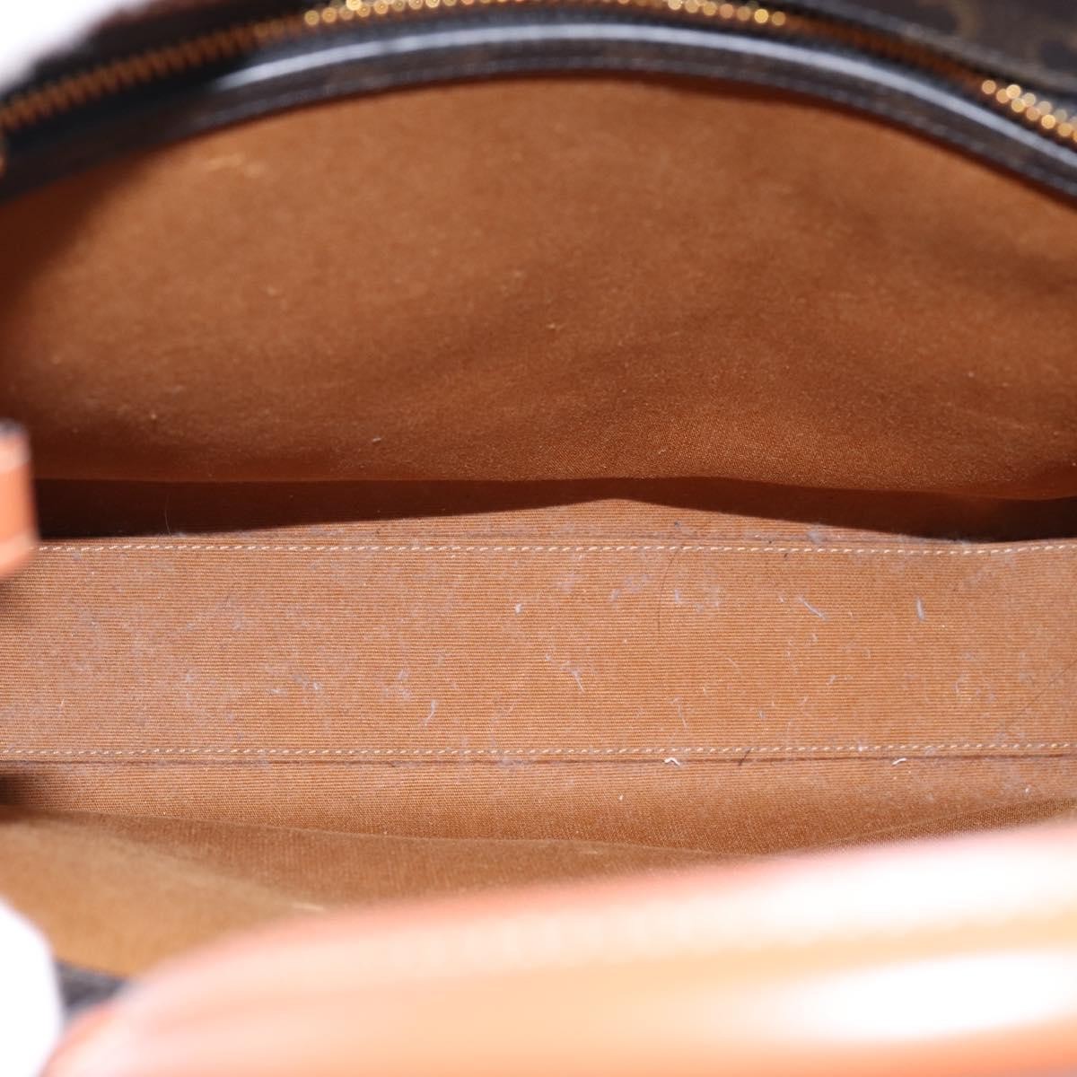 Celine Vertical Cabas Tote Triomphe Coated Canvas Brown Canvas Tote Bag Bag (Pre-Owned)