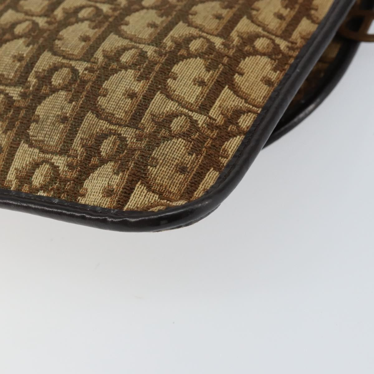 Christian Dior Vintage Trotter Canvas Beige Canvas Shoulder Bag Bag (Pre-Owned)