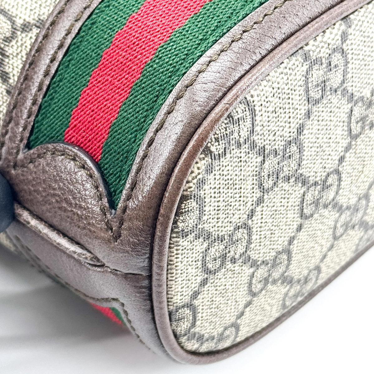 Gucci Ophidia Bucket Gg Coated Canvas Brown Canvas Handbag (Pre-Owned)
