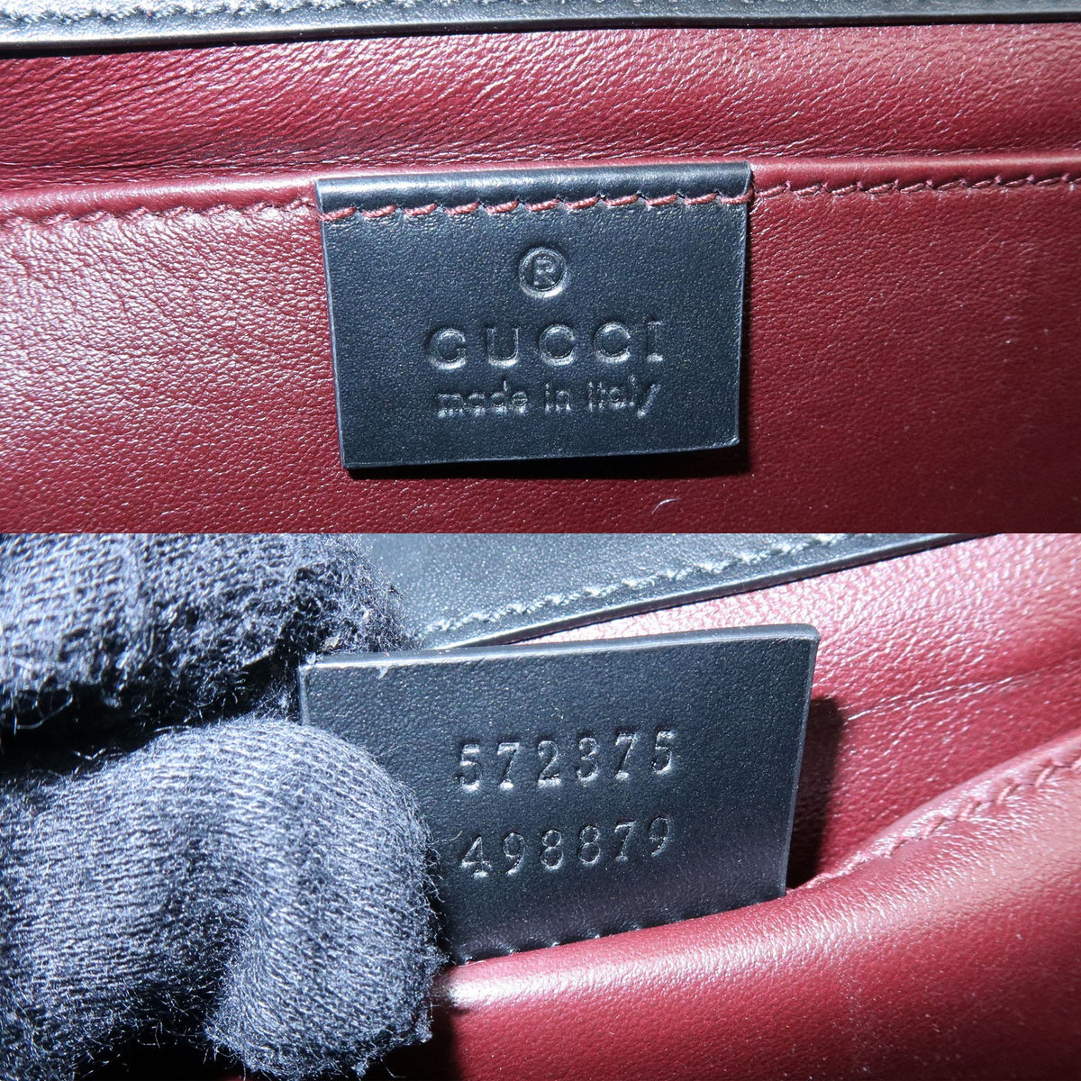 Gucci Zumi Leather Black Leather Shoulder Bag Bag (Pre-Owned)